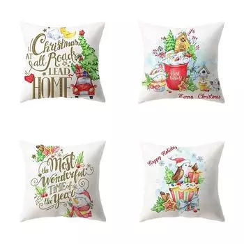 Наволочки с рождественской тематикой Аксессуары для автомобиля Офис Санта-Клаус Гостиная Диван Домашние наволочки 40x40cm