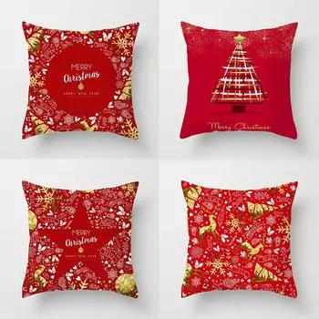Наволочки с рождественской тематикой Аксессуары для автомобиля Офис Санта-Клаус Гостиная Диван Домашние наволочки 40x40cm