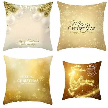 Наволочки с рождественской тематикой Аксессуары для автомобиля Офис Санта-Клаус Гостиная Диван Домашние наволочки 40x40cm