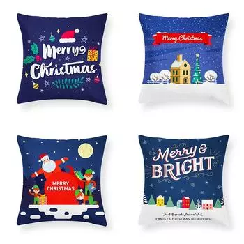 Наволочки с рождественской тематикой Аксессуары для автомобиля Офис Санта-Клаус Гостиная Диван Домашние наволочки 40x40cm