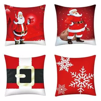 Наволочки с рождественской тематикой Аксессуары для автомобиля Офис Санта-Клаус Гостиная Диван Домашние наволочки 40x40cm