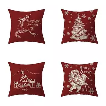Наволочки с рождественской тематикой Аксессуары для автомобиля Офис Санта-Клаус Гостиная Диван Домашние наволочки 40x40cm