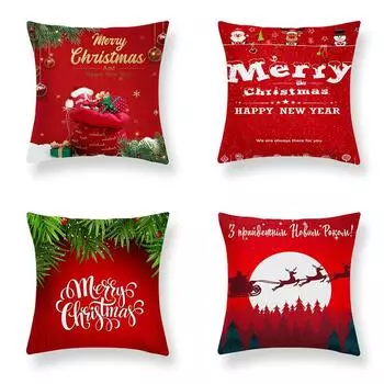 Наволочки с рождественской тематикой Аксессуары для автомобиля Офис Санта-Клаус Гостиная Диван Домашние наволочки 40x40cm