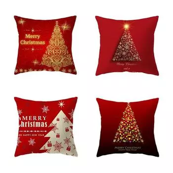 Наволочки с рождественской тематикой Аксессуары для автомобиля Офис Санта-Клаус Гостиная Диван Домашние наволочки 40x40cm