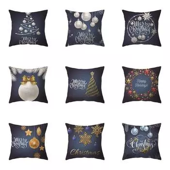 Наволочки с рождественской тематикой Аксессуары для автомобиля Офис Санта-Клаус Гостиная Диван Домашние наволочки 40x40cm