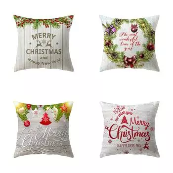 Наволочки с рождественской тематикой Аксессуары для автомобиля Офис Санта-Клаус Гостиная Диван Домашние наволочки 40x40cm
