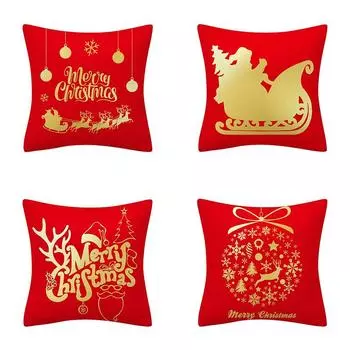 Наволочки с рождественской тематикой Аксессуары для автомобиля Офис Санта-Клаус Гостиная Диван Домашние наволочки 40x40cm