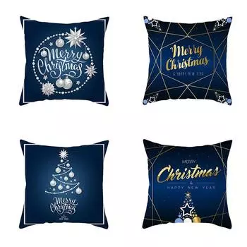 Наволочки с рождественской тематикой Аксессуары для автомобиля Офис Санта-Клаус Гостиная Диван Домашние наволочки 40x40cm