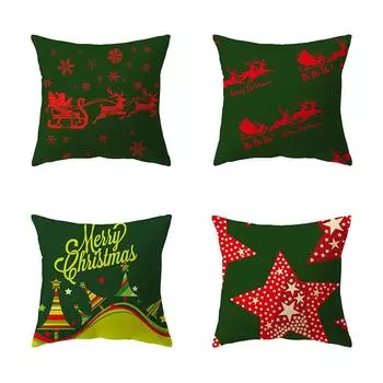 Наволочки с рождественской тематикой Аксессуары для автомобиля Офис Санта-Клаус Гостиная Диван Домашние наволочки 40x40cm