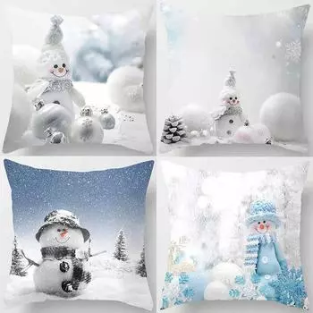 Наволочки с рождественской тематикой Аксессуары для автомобиля Офис Санта-Клаус Гостиная Диван Домашние наволочки 40x40cm