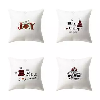 Наволочки с рождественской тематикой Аксессуары для автомобиля Офис Санта-Клаус Гостиная Диван Домашние наволочки 40x40cm