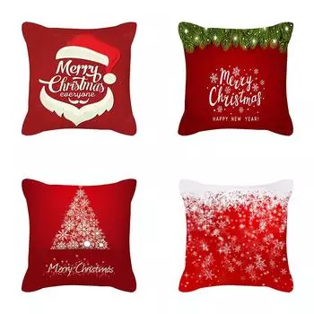 Наволочки с рождественской тематикой Аксессуары для автомобиля Офис Санта-Клаус Гостиная Диван Домашние наволочки 40x40cm