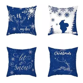 Наволочки с рождественской тематикой Аксессуары для автомобиля Офис Санта-Клаус Гостиная Диван Домашние наволочки 40x40cm