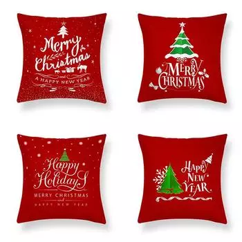 Наволочки с рождественской тематикой Аксессуары для автомобиля Офис Санта-Клаус Гостиная Диван Домашние наволочки 40x40cm