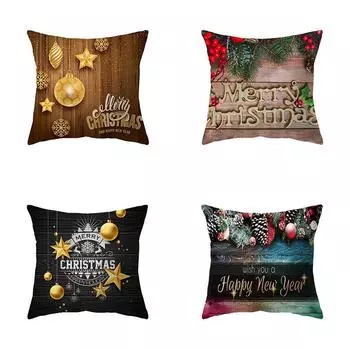 Наволочки с рождественской тематикой Аксессуары для автомобиля Офис Санта-Клаус Гостиная Диван Домашние наволочки 40x40cm