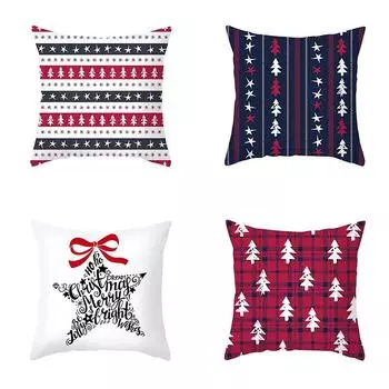 Наволочки с рождественской тематикой Аксессуары для автомобиля Офис Санта-Клаус Гостиная Диван Домашние наволочки 40x40cm