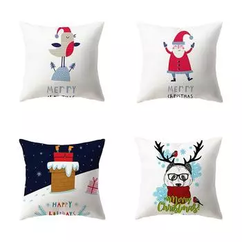 Наволочки с рождественской тематикой Аксессуары для автомобиля Офис Санта-Клаус Гостиная Диван Домашние наволочки 40x40cm