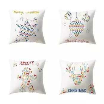 Наволочки с рождественской тематикой Аксессуары для автомобиля Офис Санта-Клаус Гостиная Диван Домашние наволочки 40x40cm