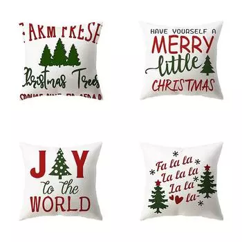 Наволочки с рождественской тематикой Аксессуары для автомобиля Офис Санта-Клаус Гостиная Диван Домашние наволочки 40x40cm