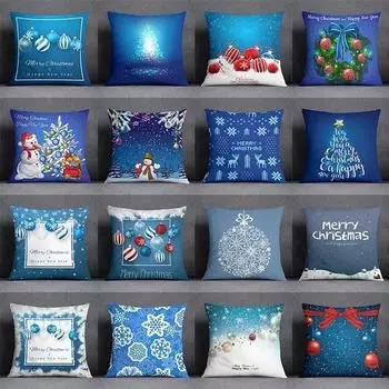 Наволочки с рождественской тематикой Аксессуары для автомобиля Офис Санта-Клаус Гостиная Диван Домашние наволочки 40x40cm