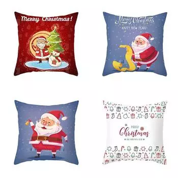 Наволочки с рождественской тематикой Аксессуары для автомобиля Офис Санта-Клаус Гостиная Диван Домашние наволочки 40x40cm