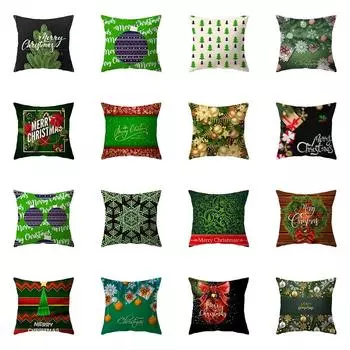 Наволочки с рождественской тематикой Аксессуары для автомобиля Офис Санта-Клаус Гостиная Диван Домашние наволочки 40x40cm