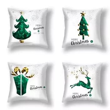 Наволочки с рождественской тематикой Украшения для автомобиля Офис Санта-Клаус Гостиная Диван Домашние наволочки 40x40cm
