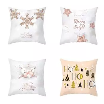 Наволочки с рождественской тематикой Украшения для автомобиля Офис Санта-Клаус Гостиная Диван Домашние наволочки 40x40cm