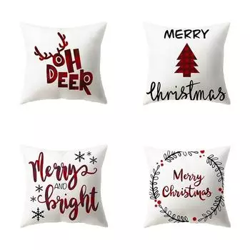 Наволочки с рождественской тематикой Украшения для автомобиля Офис Санта-Клаус Гостиная Диван Домашние наволочки 40x40cm