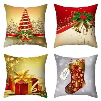 Наволочки с рождественской тематикой Украшения для автомобиля Офис Санта-Клаус Гостиная Диван Домашние наволочки 40x40cm