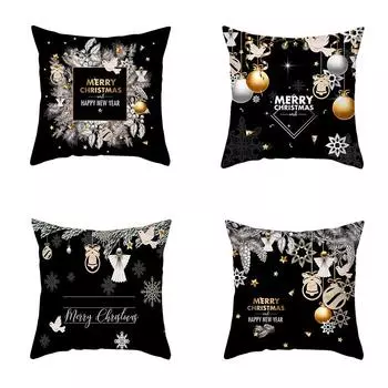 Наволочки с рождественской тематикой Украшения для автомобиля Офис Санта-Клаус Гостиная Диван Домашние наволочки 40x40cm