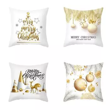 Наволочки с рождественской тематикой Украшения для автомобиля Офис Санта-Клаус Гостиная Диван Домашние наволочки 40x40cm