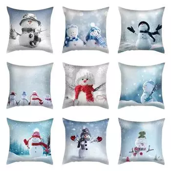 Наволочки с рождественской тематикой Украшения для автомобиля Офис Санта-Клаус Гостиная Диван Домашние наволочки 40x40cm