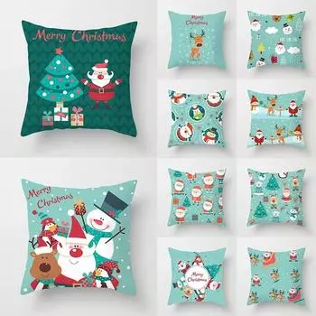Наволочки с рождественской тематикой Украшения для автомобиля Офис Санта-Клаус Гостиная Диван Домашние наволочки 40x40cm