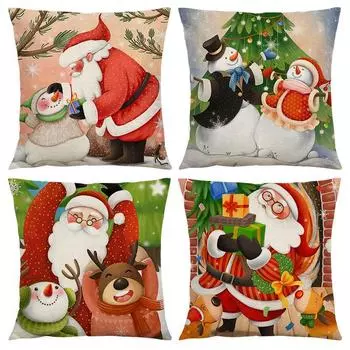 Наволочки в стиле ретро, Рождественский хит, мультфильм, скандинавский вариант, специально для гостиной, спальни, подушка, подушка 40x40cm