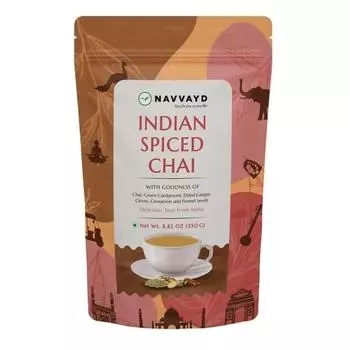 Наввайд Деси Масала Чай, (250 г, 125 чашек), с кардамоном, корицей, черным перцем, гвоздикой, семенами фенхеля и имбирем