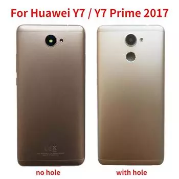 Назад для Huawei Y7 2017 Y7 Prime 2017 металлический корпус задней двери с аккумулятором и объективом камеры + боковая сторона Y7 2017 Gold