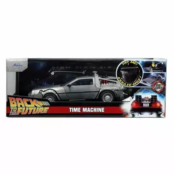 Назад в будущее, часть 1 Jada Toys Metals Scale Diecast Car Time Machine DeLorean 32911 Jada Toys Hollywood Rides Назад в будущее, часть 1 DeLorean