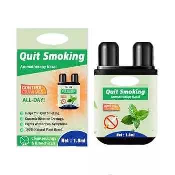 Назальная палочка с двойным отверстием для предотвращения сонливости во время вождения, масло для назальных ингаляций белый