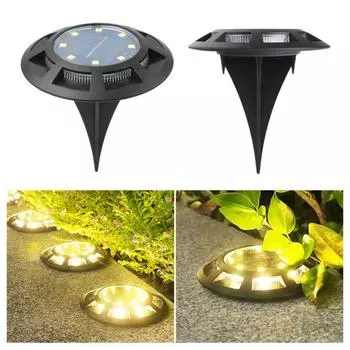 Наземный фонарь на солнечной энергии, 16 светодиодов, уличные газонные фонари, водонепроницаемая энергосберегающая садовая композиция, ландшафтная лампа White Light