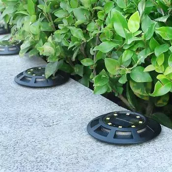 Наземный фонарь на солнечной энергии, 16 светодиодов, уличные газонные фонари, водонепроницаемая энергосберегающая садовая композиция, ландшафтная лампа White Light.