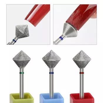 Наждачная алмазная шлифовальная головка для ногтей, шлифовальный камень в форме буквы C, шлифовальный камень для маникюра и педикюра