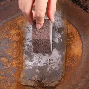 Наждачная бумага для протирания щелей и углов Губка для протирания пятен Удаление ржавчины и накипи Кухонная щетка для мытья посуды Щетка для мытья кастрюль trapezoid