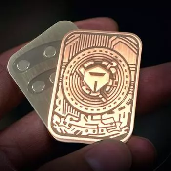 Нажимная игрушка на кончиках пальцев Магнитный металлический покер Тактильная карта Карманная сенсорная игрушка Антистресс Креативный маленький толкающий слайдер Непоседа-кликер Игрушки для снятия стресса золотистый