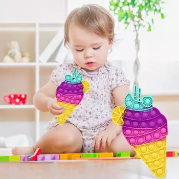 Нажимной игрушечный брелок, пузырьковая игрушка, игрушки для снятия стресса для взрослых и детей