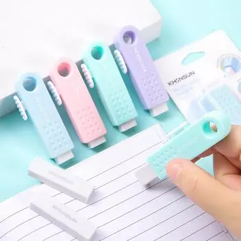 Нажимной ластик, креативный карандаш, резиновый ластик для детей, рисунок, письмо, вытирание, канцелярские принадлежности, школьные принадлежности зелёный