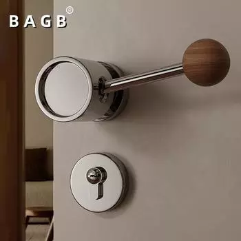 Нажимной магнитный бесшумный замок для внутренней двери в китайском стиле дверная ручка черный ореховый дверной замок тёмно сине серебристый серый
