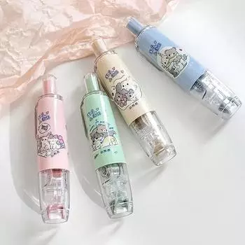 Нажимной мультяшный стиль, точечный клей, офисные принадлежности, канцелярские принадлежности для студентов, многофункциональный скотч розовый