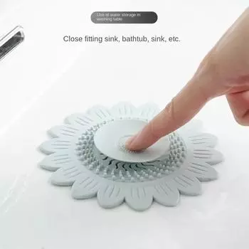 Нажимной сливной фильтр для пола, новый силиконовый противозасорный коврик для сливного отверстия, фильтр для волос оранжевый