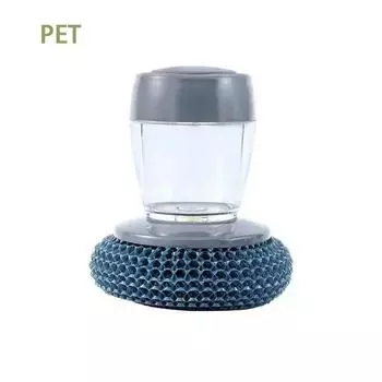 Нажимной тип Автоматическая чаша для добавления жидкости Как щетка для мытья посуды Губка для домашней уборки Шарик из стальной проволоки Кухонный инструмент Аксессуар A